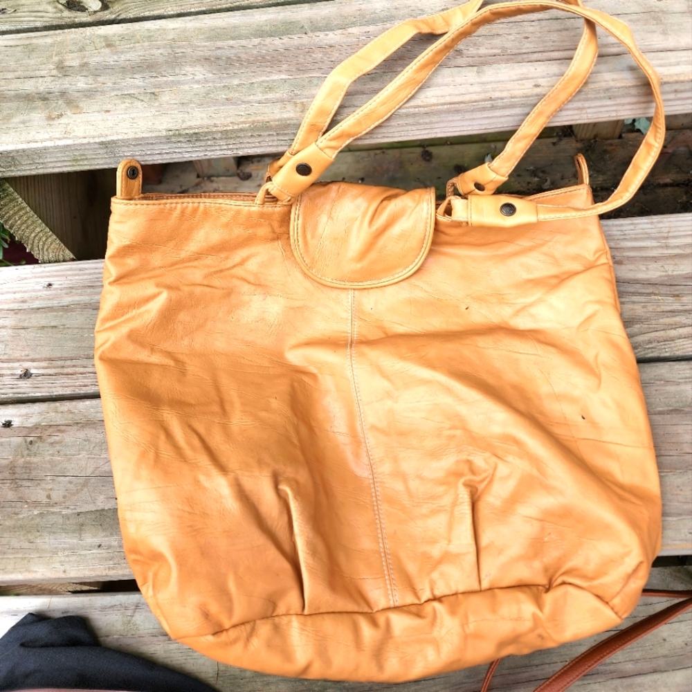 Brown leather purse